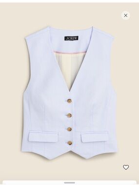 J.Crew Light Blue Linen Vest in Peri Blue (full 3 piece set avail to bundle)